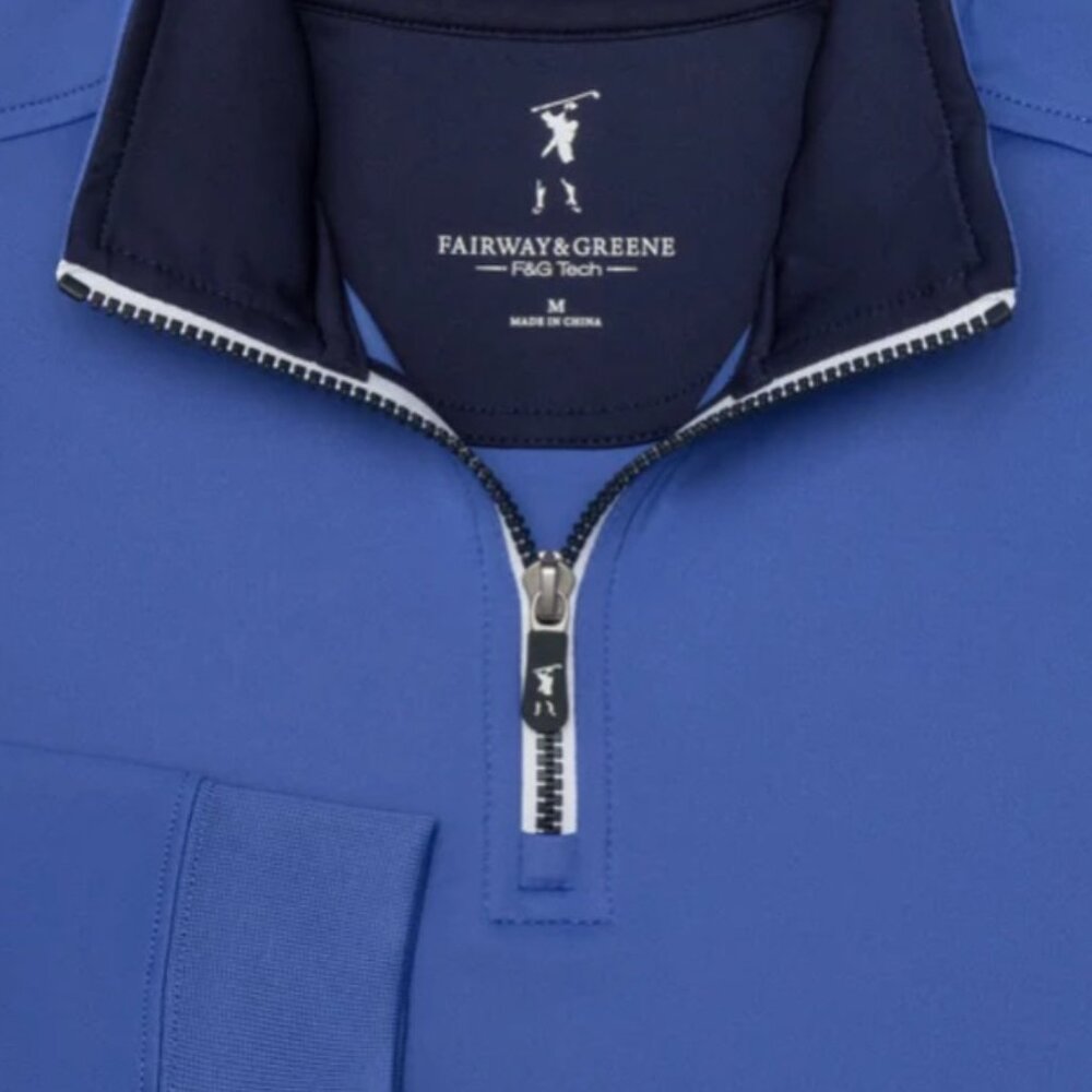 Fairway and Greene Youth Small Quarter Zip Pullover Blue